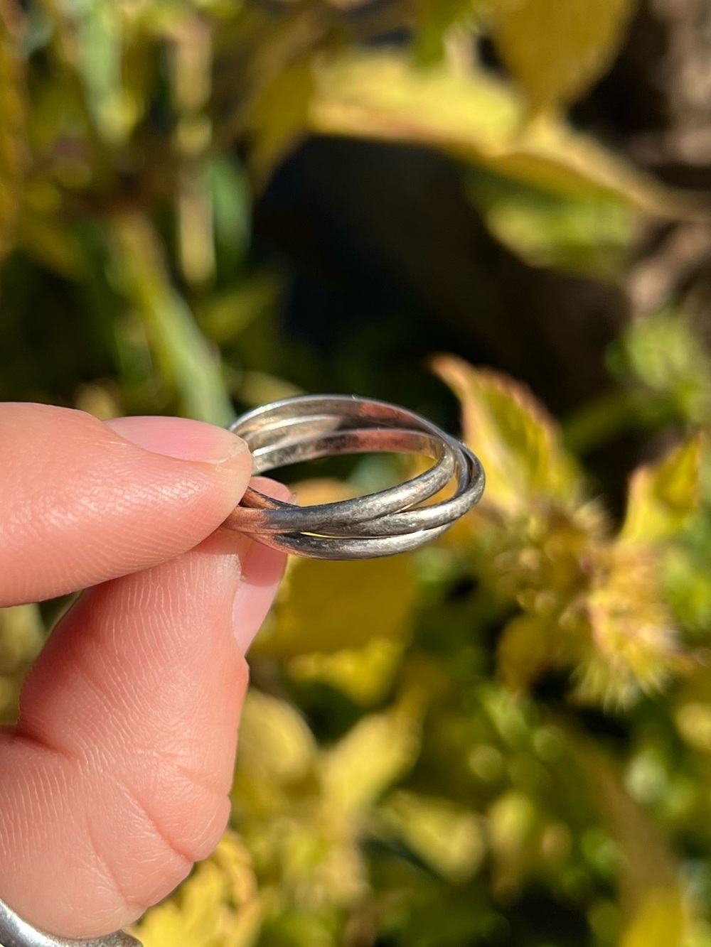 Vtg 925 Interlocking Rings - Picture 5 of 10